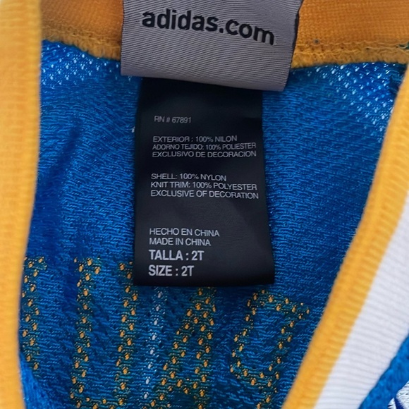 Adidas Blue and Yellow Basketball Jersey for baby’s - Picture 4 of 13
